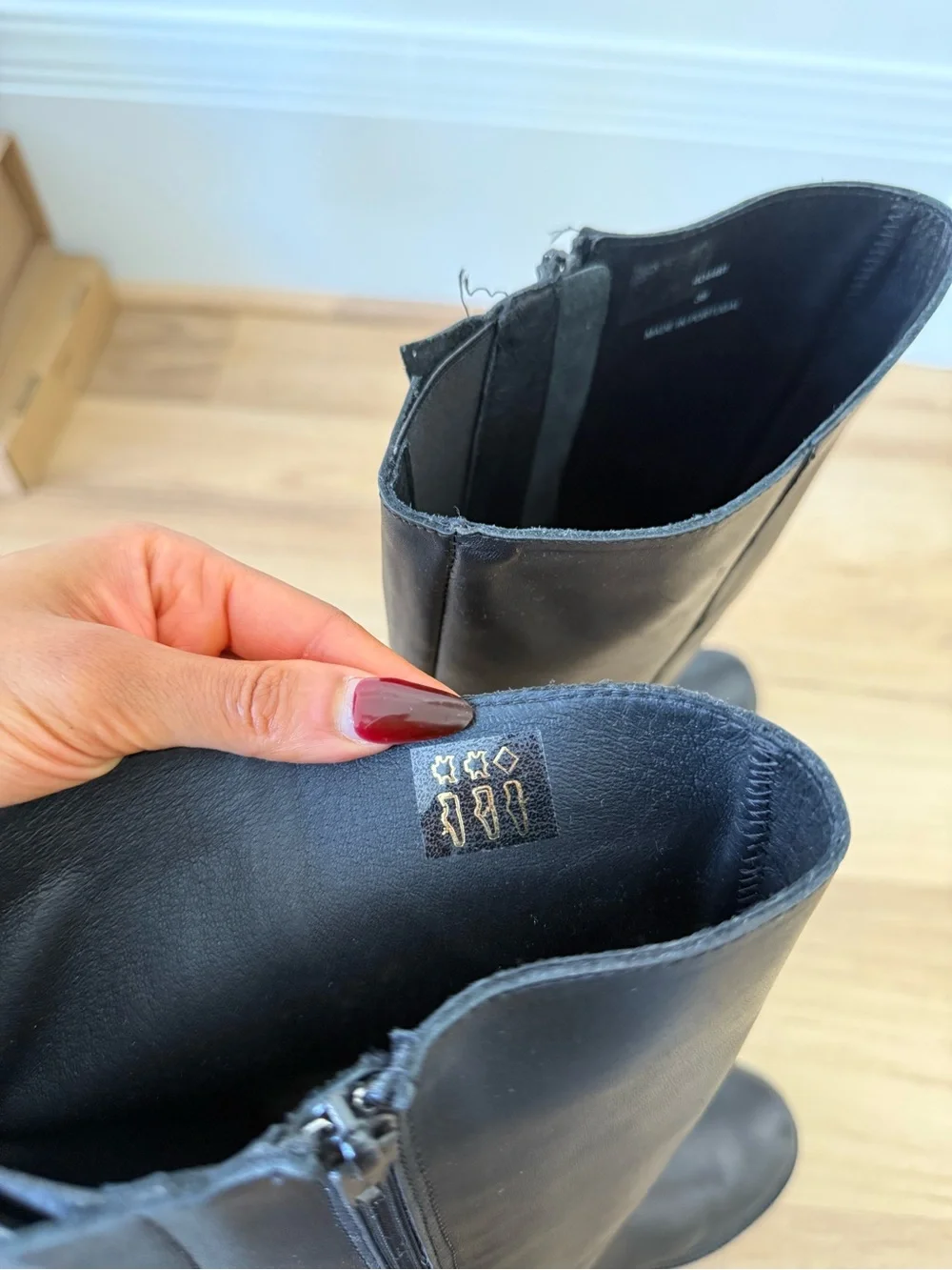 Reformation Nancy Knee High 100% Genuine Leather Black Riding Boots DUPE